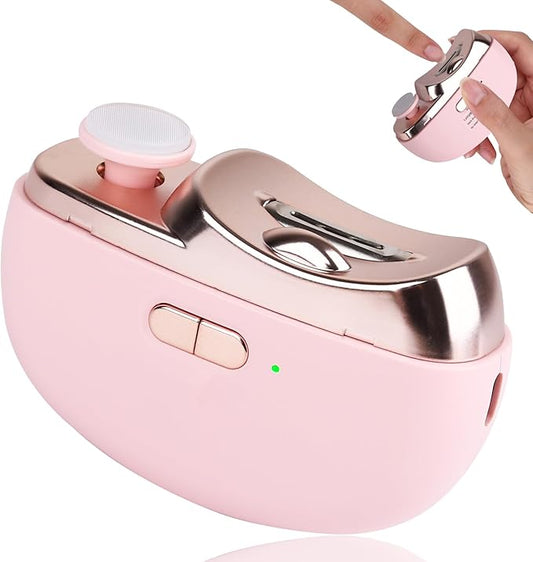 2025 Upgraded Electric Nail Clipper, Electric Nail File, 2 Speeds Automatic Nail Trimmer with LED Light & Clip Storage - USB Rechargeable for Baby, Kids, Adults, Seniors