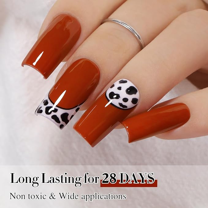 Double Rhythm 15ML Gel Polish Pure Sheer Same Color Same Bottle Soak Off Gel Polish Art Manicure Salon DIY at Home Gifts for Girls Women (Brick Red-A1453)