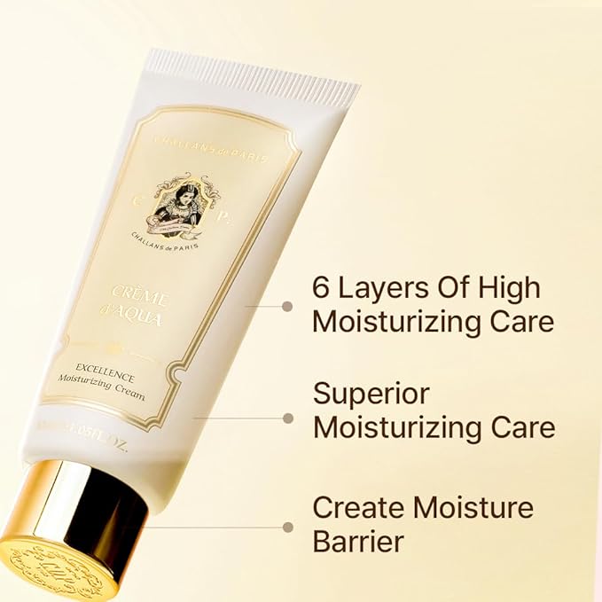 PARIS CRÈME d’AQUA EXCELLENCE – Hydrating & Moisture-Balance Cream for Smooth, Refreshed Skin, Lightweight & Fast-Absorbing, 1.01 fl oz (30 ml)