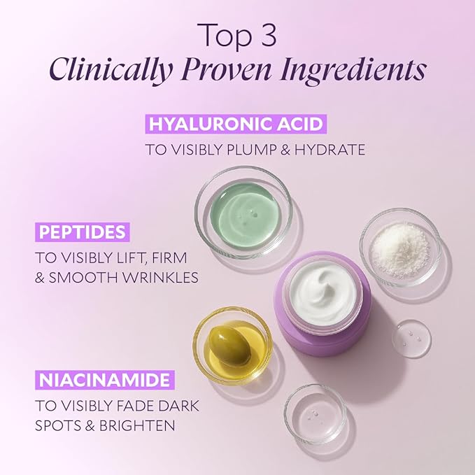 FIÈRA MoistureWiser – Anti-Aging Face Moisturizer for Mature Skin – Hydrating Face Cream with Peptides to Firm & Smooth – Facial Moisturizer, Face Lotion & Skin Care – Day & Night – 1.69 fl oz