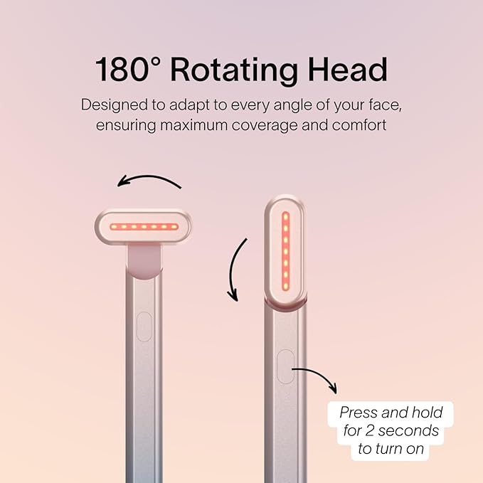 Solawave 4-in-1 Red Light Therapy Wand + Activating Serum | LED Skincare Device for Face & Neck | Facial Tool with Galvanic Current, Massage & Therapeutic Warmth | Reduces Appearance of Fine Lines