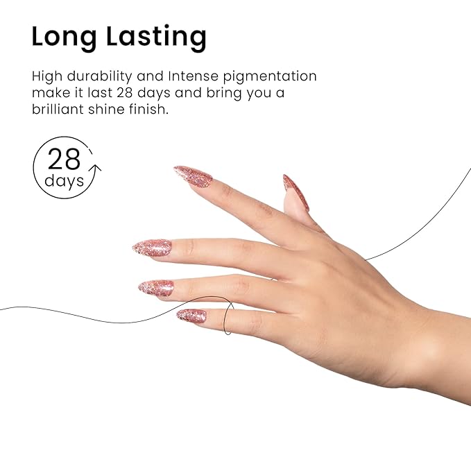 MAYCHAO 15ML Rose Pink Glitter Gel Nail Polish 1Pc Sparkly Pink Glitter Gel Polish Soak Off UV LED Nail Polish Nail Art Starter Manicure Salon DIY at Home, 0.5 OZ