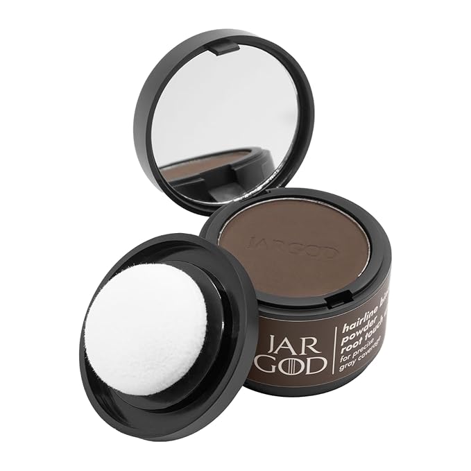Hairline Powder Instant Gray Coverage Hair Color for Roots and Highlights for Women & Men (0.14 Ounce (Pack of 2), Medium Brown)