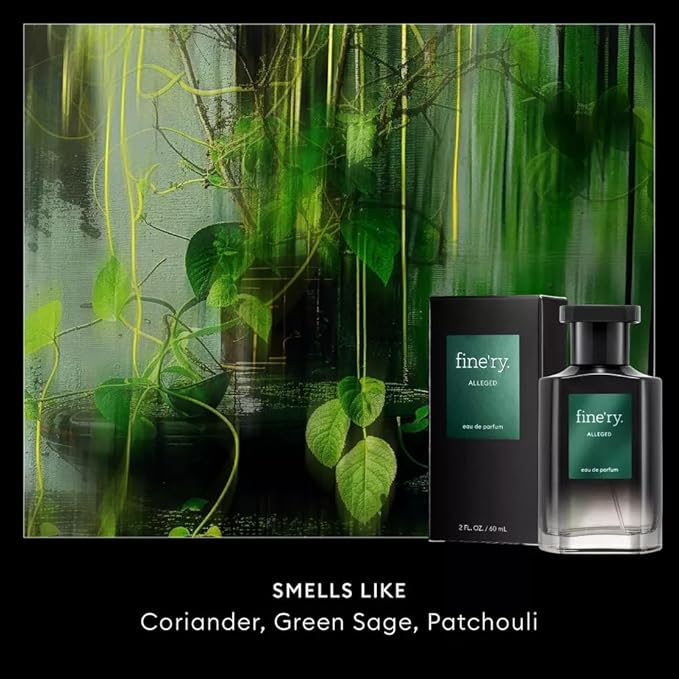 Finery ALLEGED Men's Eau De Parfum | Men's Eau De Cologne, 2 fl oz | With Makeup Remover Pads Gift