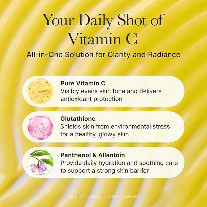 Arencia Vitamin C Booster Serum with Glutathione, Niacinamide and Vitamin E for Glow Skin 1.01 fl oz