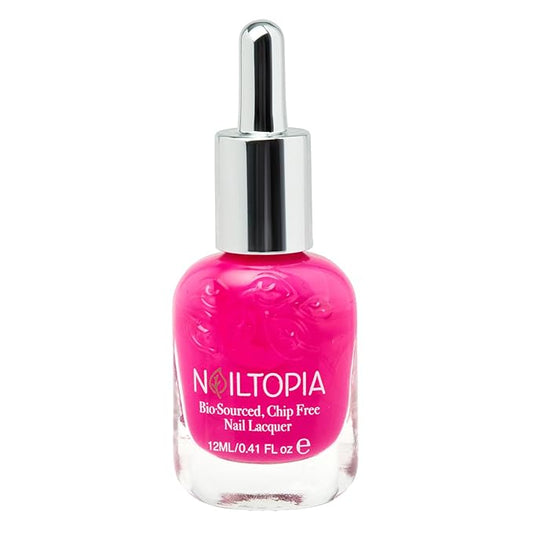 Nailtopia Bio-Sourced, Chip Free Nail Lacquer - All Natural, Strengthening Biotin and Superfood-Infused Polish - Chip Resistant Formula - Quick-Dry, Long Lasting Wear - Bird of Paradise - 0.41 oz
