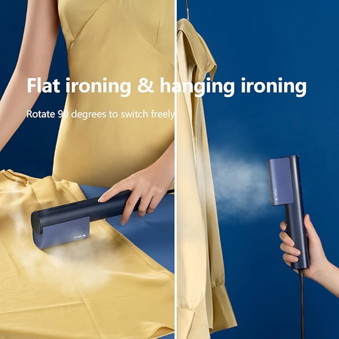 Nesugar G3 Steamer for Clothes Portable Travel Steamer, Fashion Handheld Garment Steamer, 0.75lbs Lightly, 15s Fast Heat-up, Light Mini Steam Iron for travel and home（navy blue）