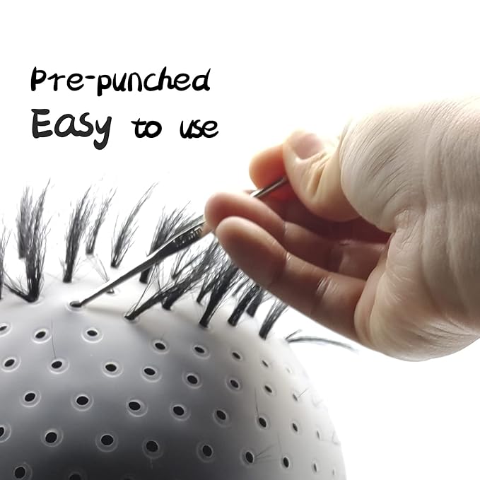 3 Pieces Reusable Highlighting Cap Hair Dye Kit Highlight Bleach Hair Coloring Cap with Metal Hook Silicone Highlight for Home Salon Use White