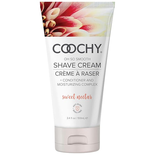 Coochy Shave Cream - Moisturizing Shave Lotion - Gentle Intimate Shaving Cream - For Bikini Area, Underarms, Legs & More - Rash-Free, Hydrating Formula - Sweet Nectar, 3.4 oz