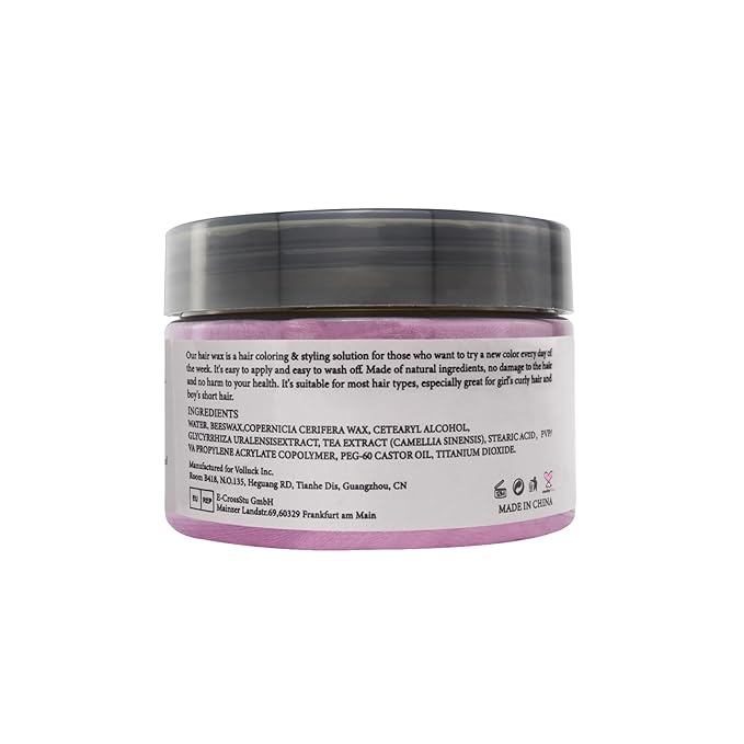 Light Pink Temporary Hair Color Wax - SOVONCARE Washable Hair Dye for Men & Women, All-Day Hold Disposable Hair Styling Clays for Party, Cosplay & Daily 4.23 oz