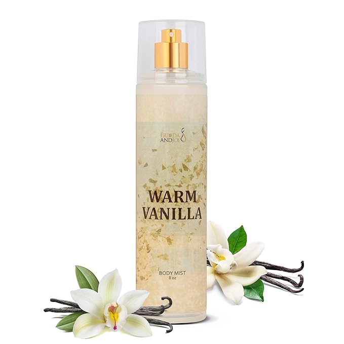 Warm Vanilla Unisex, Womens Perfume Fragrance Body Mist & Sprays, Women's Fruity Luxury Scented Gifts & Presents, 8 oz Fine Mist Spray Bottle (Warm Vanilla)