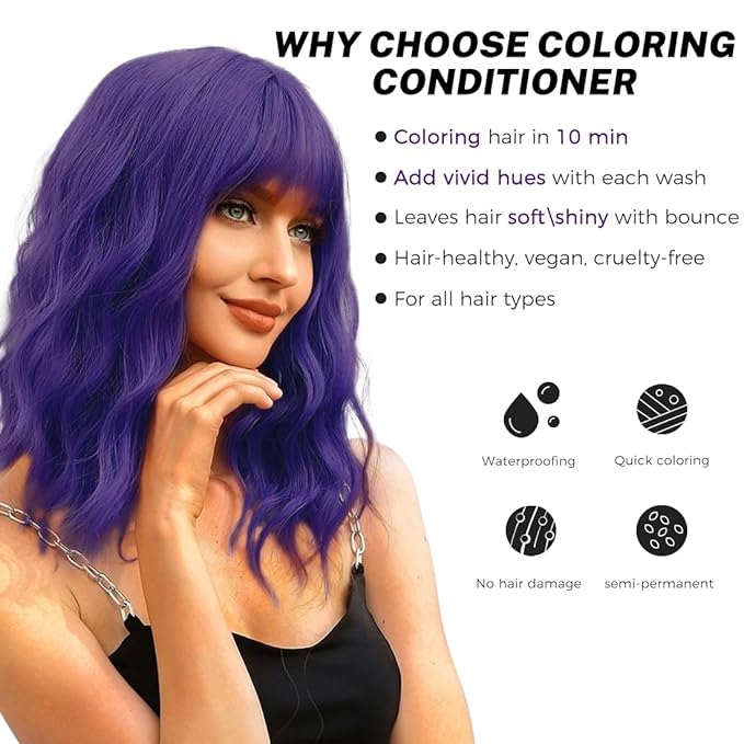 SOVONCARE Purple Hair Color Depositing Conditioner Mask 5.28 OZ, Cruelty-Free