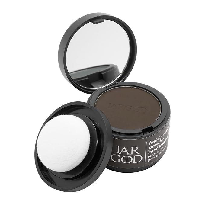 Hairline Powder for Instant Gray Coverage and Highlights - Concealing Root Touch-Up Color for Women & Men (0.14 Ounce, Dark Brown)
