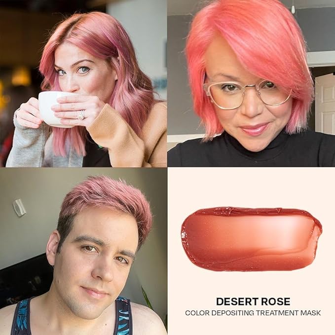 Overtone Daily Color Depositing Conditioner, Desert Rose, 8 oz, Hydrating, Damage-Free Temporary Hair Color for All Hair Types with Shea Butter & Coconut Oil, Vegan & Cruelty-Free