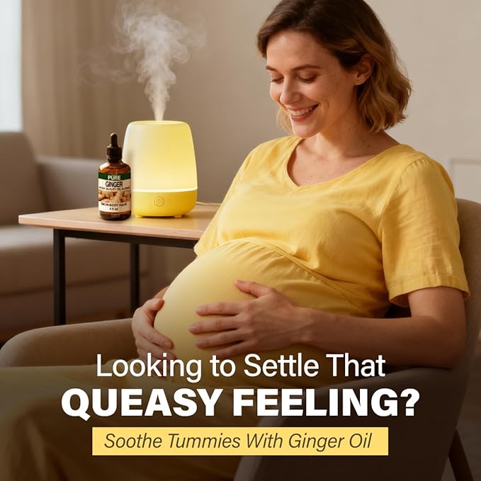 KUKKA Ginger Essential Oils - 4 Fl Oz - for Hair, Skin, Diffuser, Aromatherapy & DIY Soap Making Scent