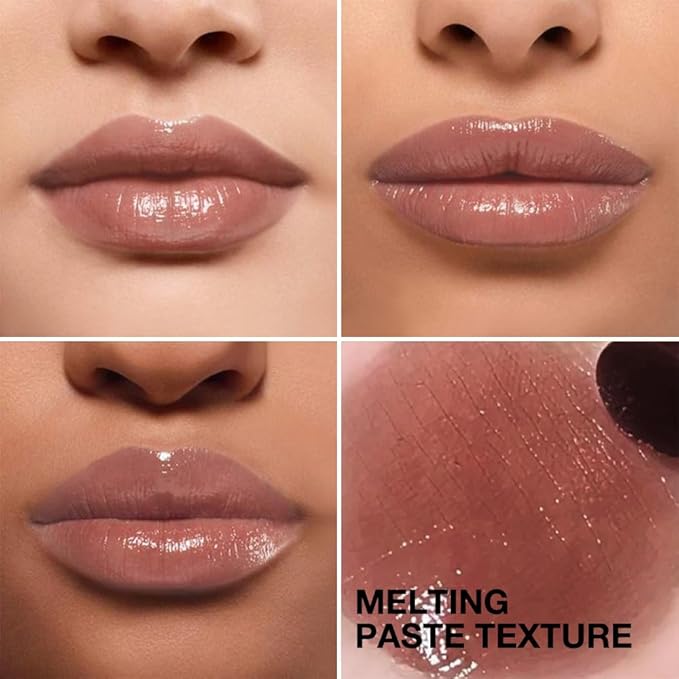 2Pcs Dark Brown Honey Tinted Lip Stain Lip Balm Lip Gloss Lipstick, Sheer Hydrating Lip Stains Tint, Moisturizing Lip Color for All Skin Tones, Nourishing Lip Balm with a Hint of Natural Black Cherry