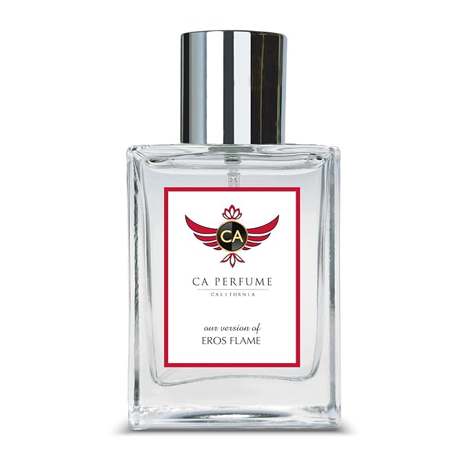 CA Perfume Impression of Eros Flame for Men Woody Spicy Fragrance Long Lasting Mens Cologne Eau De Parfum 1.7 Fl Oz 50ml