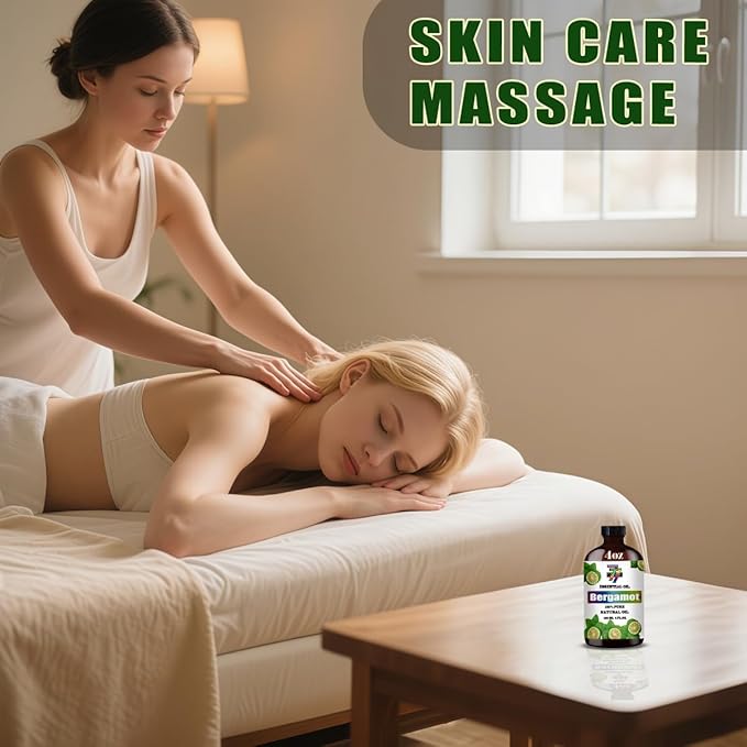 Bergamot Essential Oil (4 oz/120 ml) — Bergamot Oils for Aromatherapy, diffusers, humidifiers, Home fragrances, DIY Skincare, soap Making, DIY Candle, Relaxation, Yoga, and Meditation