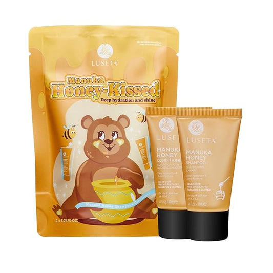 Luseta Manuka Honey Shampoo & Conditioner Set Hydrate & Repair for Dry and Dull Hair Adds Shine & Restore Softness Moisturizing for Damaged Hair 1.01oz*2