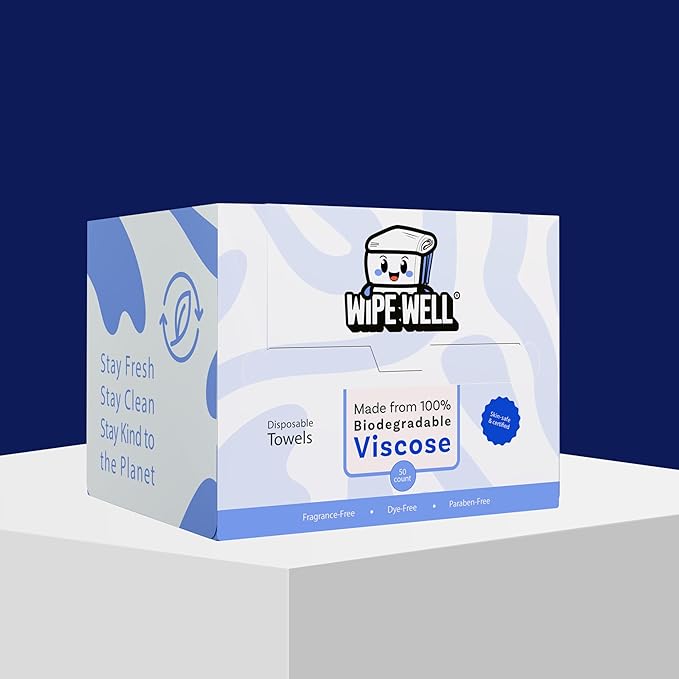 Disposable Face Towels, 50 Ct, 1 Pack, Ultra Soft Facial Dry Wipes, Multi-purpose for Skin Care, Dye-Free, Paraben-Free, Makeup Remover Clean Towel