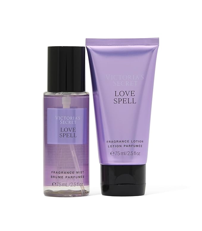 Victoria's Secret Love Spell Mini Fragrance Duo Gift Set, Notes of Cherry Blossom and Fresh Peach