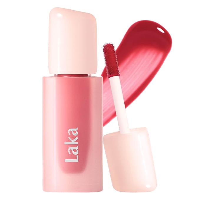 Laka Popping Balloon Lip Stain, 4.5g/0.15oz, Glossy Plumping Lip Tint, Moisturizing, Non-Sticky Texture for All-Day Hydration, Vegan, K-Beauty (#511 Spritzy)