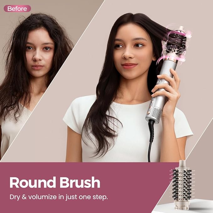 5 in 1 Air Wrap Hair Styler with Automatic Curling & Drying Features Lightweight High-Speed Hair Dryer Airwrap with Negative Ion Technology for Frizz Control & Long Lasting Styles AirEdge A3