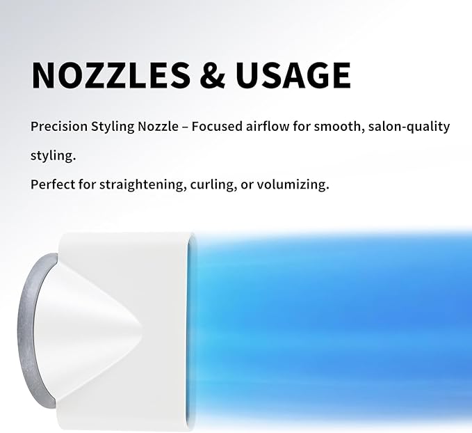 Ionic Hair Dryer, Dual Overheat Protection & Anti-Static Ion Care, High-Speed Wind, Low Noise, 2 Heat & 2 Speed Settings, Durable PA+Glass Fiber Shell, Lightweight with Concentrator Nozzle