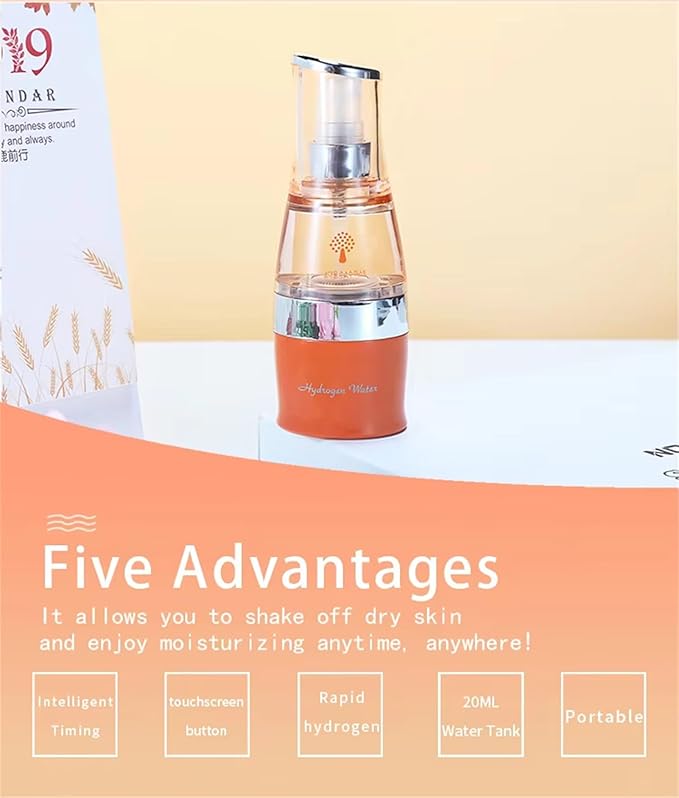 Hydrogen Rich Water Spray Instrument, Handheld Facial Nano Sprayer Facial Mister, for Eye Lash Extensions, Deep Moisturizing, Skin Rejuvenation