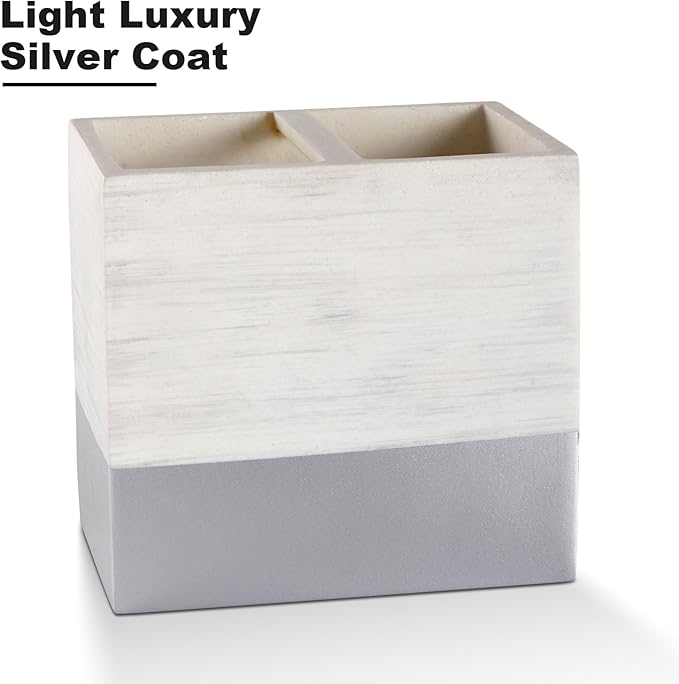 Toothbrush and Toothpaste Holder for Bathroom Countertop Organizer, Anti-Slip Electric Toothbrush Holders Vanity Caddy Storage for Family, Kids, Shower, Kitchen