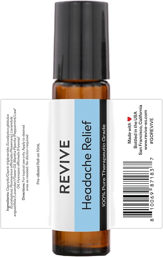Top 6 Roll-Ons Kit by Revive Essential Oils - 100% Pure Therapeutic Grade, for Diffuser, Humidifier, Massage, Aromatherapy, Skin & Hair Care - Cruelty Free - Unrefined Oils with No Fillers.
