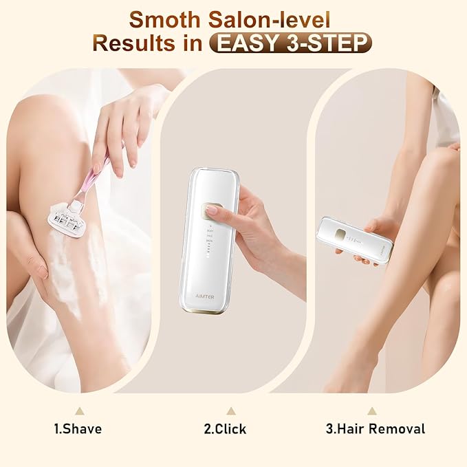 Laser Hair Removal, IPL Hair Removal for Women and Men with 5 C°Sapphire Ice-Cooling Function, At-Home Hair Removal Device for Armpits Back Legs Arms Face Bikini Line,Unlimited Flashes,Nearly Painless