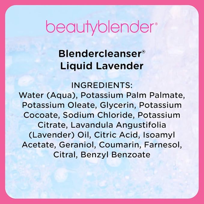 Beautyblender | Blendercleanser Tool Wash | Lavender Purifying Liquid Soap | Sponge, Brush, Makeup Tool Cleanser | Lavender-Scented, Vegan, Paraben & Sulfate-Free, 3 oz | Package May Vary