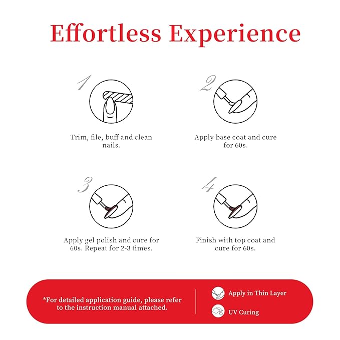 MAYCHAO 15ML Gel Nail Polish 1Pc Red Gel Polish Soak Off UV LED Nail Polish Nail Art Starter Manicure Salon DIY at Home, 0.5 OZ