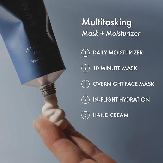 Summer Fridays Jet Lag Mask Mini - Hydrating Face Moisturizer + Mask - Enriched with Hyaluronic Acid, Niacinamide, Glycerin + Antioxidants Helps Nourish Skin for a Renewed + Radiant Complexion (1 Oz)