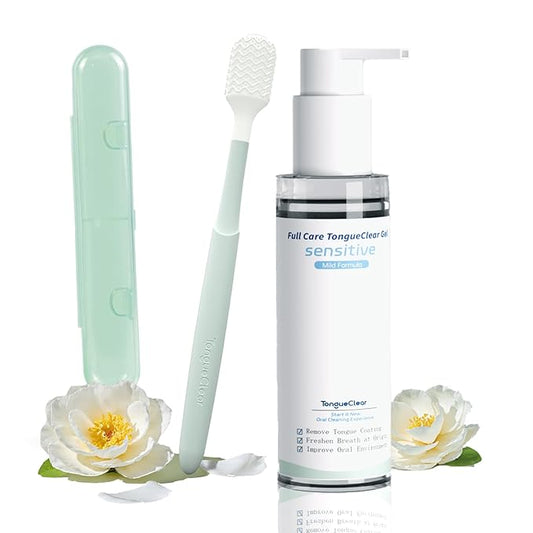 Soft Oral Cleaner & Gel Combo| Complete Oral Care Brush with Air Bag | Bad Breath Odor Eliminator | For Sensitive Mouth| Gentle Mint(Set of 1)