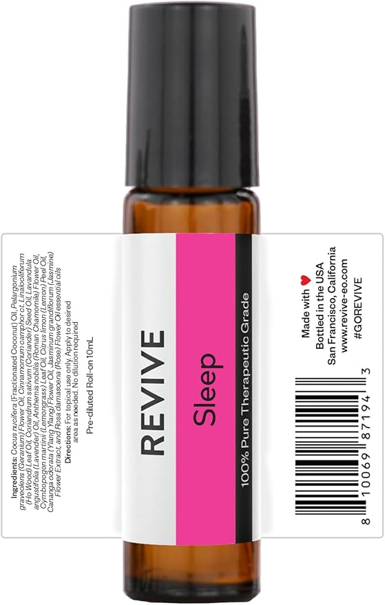 Top 6 Roll-Ons Kit by Revive Essential Oils - 100% Pure Therapeutic Grade, for Diffuser, Humidifier, Massage, Aromatherapy, Skin & Hair Care - Cruelty Free - Unrefined Oils with No Fillers.