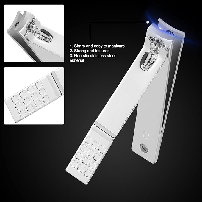 Manicure Set, FAMILIFE Professional Manicure Kit Nail Kit Mens Grooming Tools Pedicure Tool 9PCS Gifts for Men Boyfriend Stainless Steel Nail Clipper Set Leather Case Brown