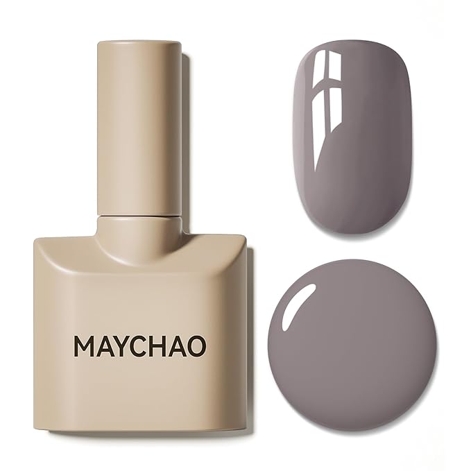 MAYCHAO 15ML Gel Nail Polish 1Pc Taupe Gel Polish Soak Off UV LED Nail Polish Nail Art Starter Manicure Salon DIY at Home, 0.5 OZ