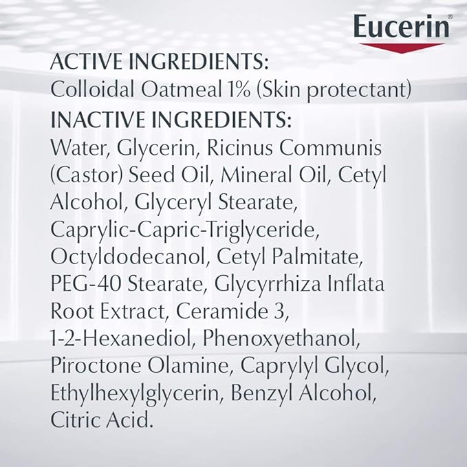 Eucerin Eczema Relief Cream, Full Body Lotion for Eczema-Prone Skin, Moisturizing Eczema Cream, Body Moisturizer, Multi-Pack, 8 oz. Tube (Pack of 3)