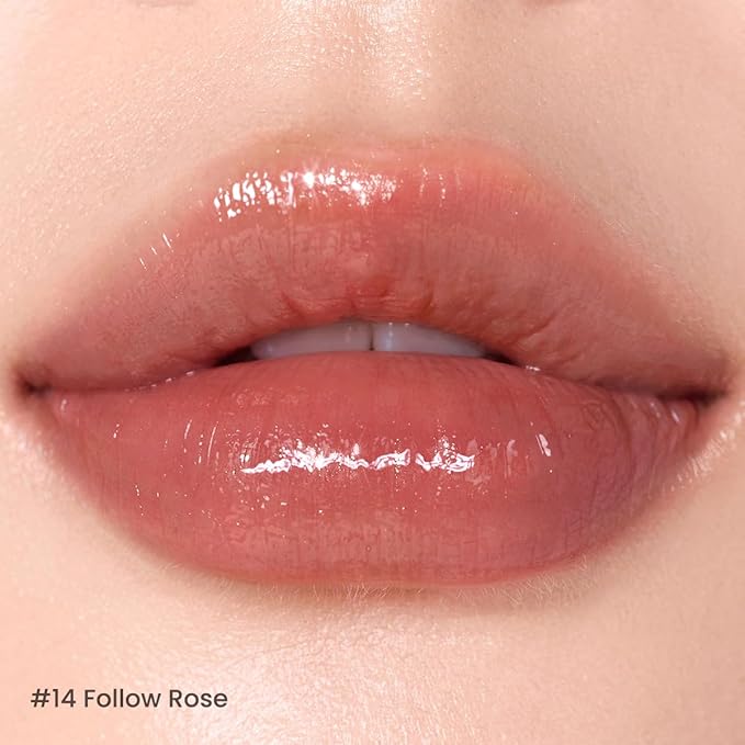 Peripera Ink Mood Glowy Tint | Lip-Plumping, Naturally Moisturizing, Lightweight, Glow-Boosting, Long-Lasting, Comfortable, Non-Sticky, No White Film (014 FOLLOW ROSE (NEW))