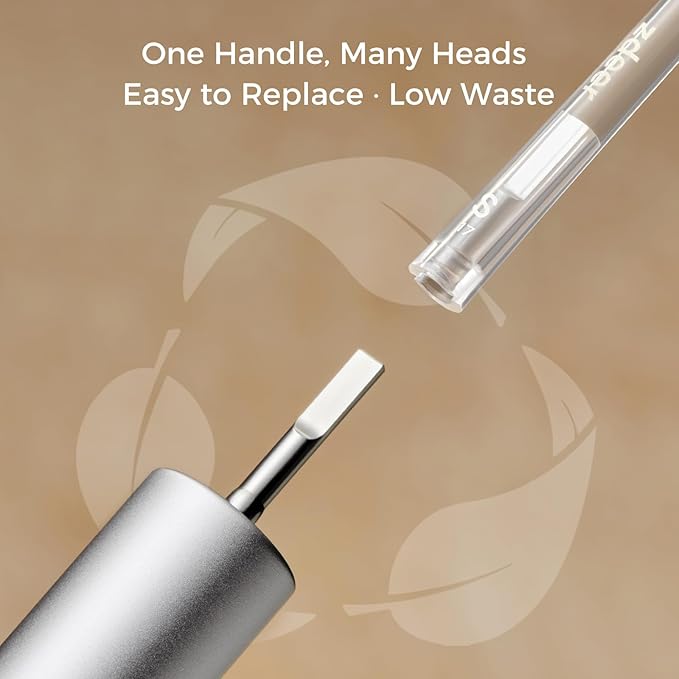 Ultra Soft Manual Toothbrushes for Adults Sensitive Gums– Eco-Friendly Aluminum Alloy+ABS Handle with 3 Replaceable Gum Care Heads, Gentle Wide Bristles for Sensitive Teeth & Gums