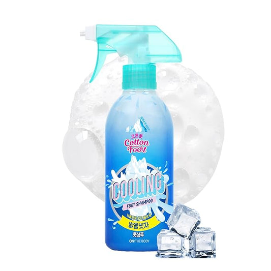 Cotton Foot - Foot Shampoo (Menthol Cooling, 13fl oz) - Refreshing Cleanse Spray, Deodorizing Foot Care Wash. Foaming Wash, Easy to Use