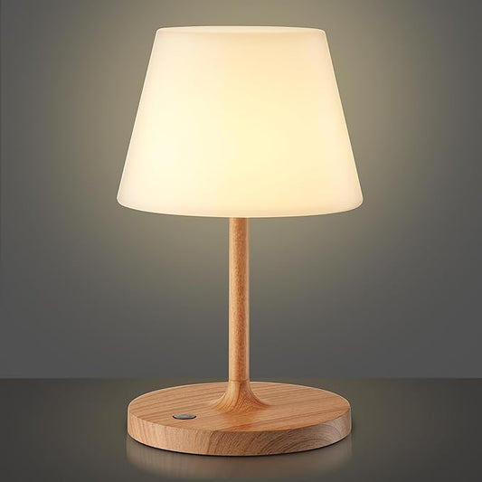 Cordless Lamp, 5000mAh Battery Operated Rechargeable Table Lamp with Power Bank, Touch Dimmable 3 Color Temperatures, IP44 Waterproof Shower Lamp for Kitchen, Bathroom, Indoor Or Outdoor Use 9.6in