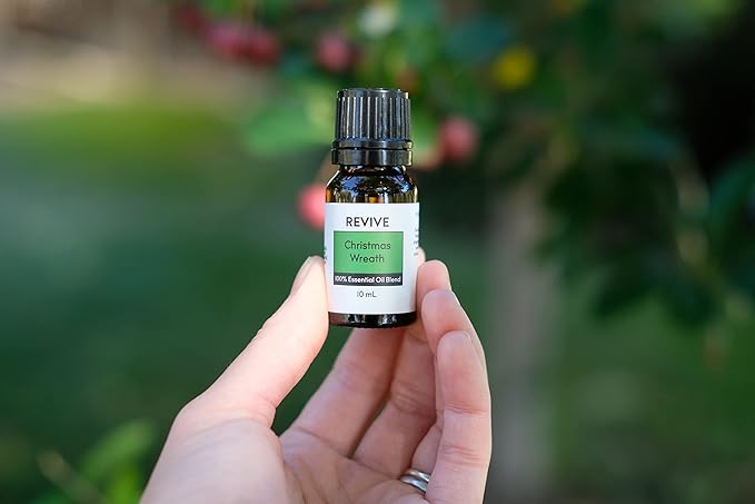Christmas Wreath Essential Oil Blend 10mL by Revive Essential Oils - 100% Pure Therapeutic Grade, for Diffuser, Humidifier, Massage, Aromatherapy, Skin & Hair Care
