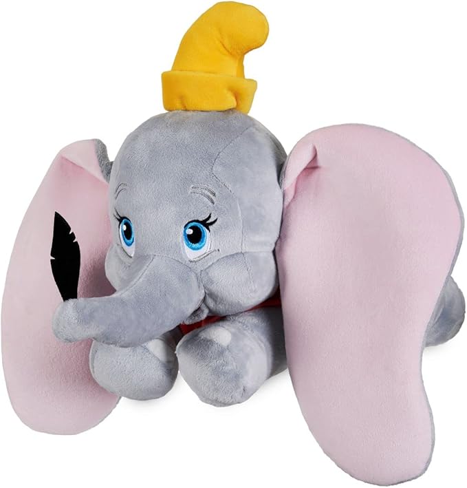 Disney Store Official Dumbo Medium Soft Toy for Kids, Cuddly Character with Fuzzy Texture and Embroidered Details, Floppy Oversized Ears, Disney Plushy Suitable for All Ages.