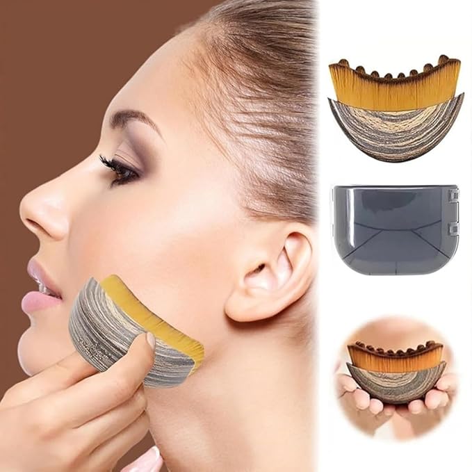 2-Pack Lymphatic Contour Face Brush, Lymphatic Drainage & Contour Face Massage Brush Set for Gua Sha, Puffiness Reduction, Glowing Skin, Gentle Daily Facial and Body Massage Tool