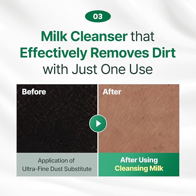 MAKE P:REM Safe Me. Relief Moisture Cleansing Milk, Hydrating Gentle Milk Cleanser for Sensitive Skin with Soy Protein, Korean Face Wash, 6.76 fl.oz. (200ml)