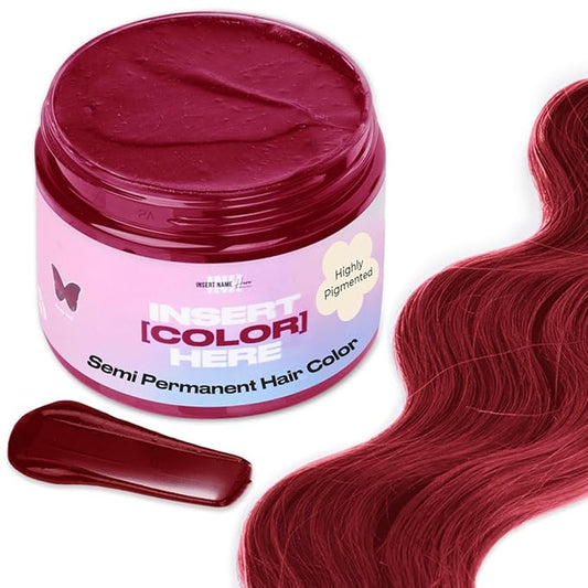 INH Semi Permanent Hair Color | Color Depositing Conditioner | Ruby Red Hair Dye | No Bleach & No Peroxide Temporary Tint for Women & Men | Vegan, Ammonia Free, & Sulfate Free | Ready to Use, 6oz