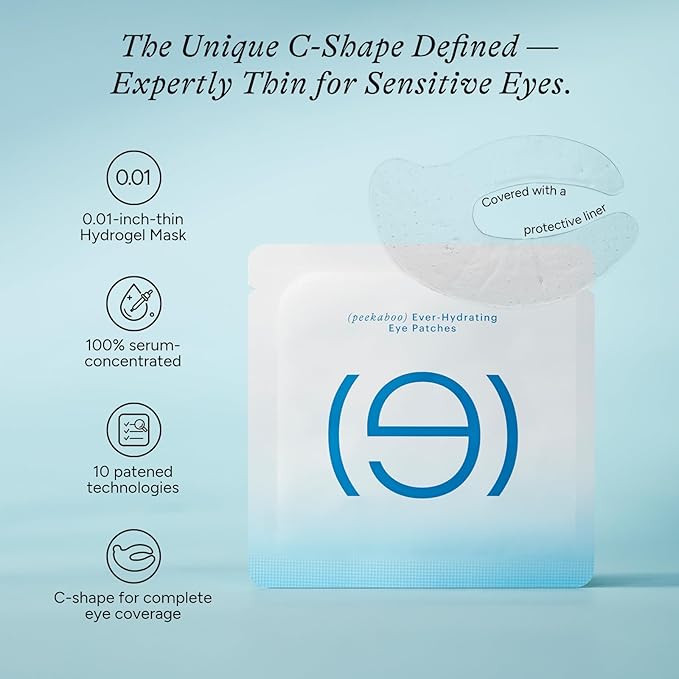 In My Eyes Caffeine Under Eye Patches - 5 Pairs Soothing Hydrogel Eye Masks, Hyaluronic Acid Hydrating Depuffing Anti-Wrinkle for Dark Circles & Fine Lines